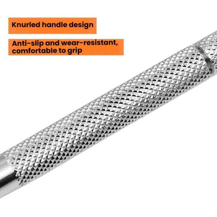 Knurled metal diamond marker pen handle with textured grip for secure hold