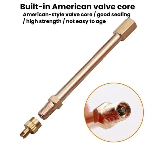 Valve Extender For Balance Scooter & Bicycle Pure Copper Inflation Nozzle For Tubeless Tires, 10.87cm