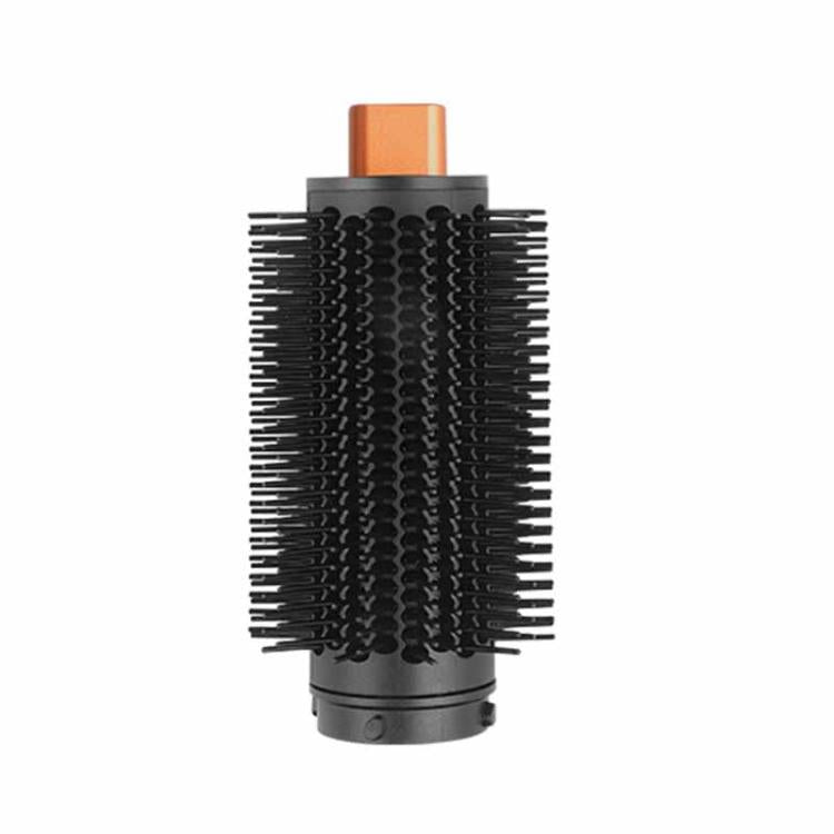 Gold/copper top volumizing round brush attachment with black bristles for Dyson Airwrap