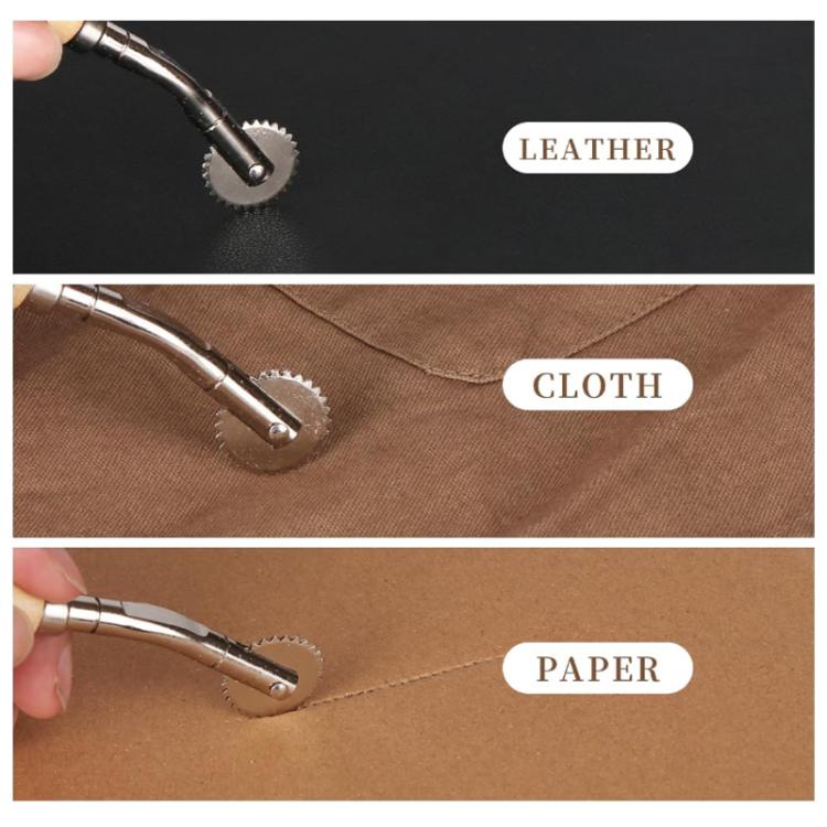 Leather marking wheel tool marking materials like leather, cloth, and paper