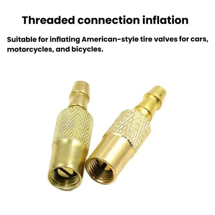 Universal Car Tire Inflation Nozzle Pagoda Connector Valve, 2pcs