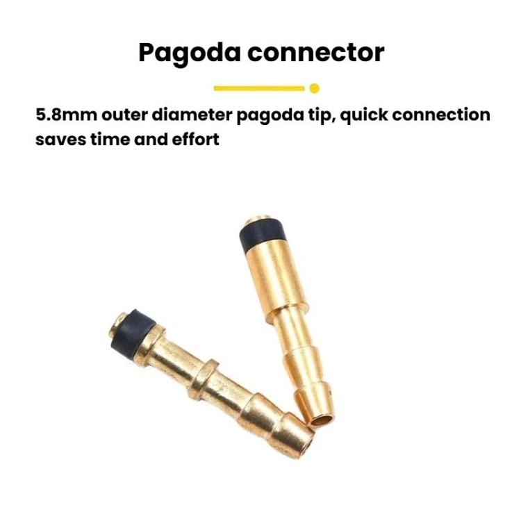 Universal Car Tire Inflation Nozzle Pagoda Connector Valve, 2pcs