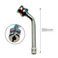Straight tubeless tire valve, 88mm metal stem with blue/red seal head