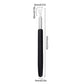 Single pottery texture brush with stainless needle bundle and black plastic handle dimensions