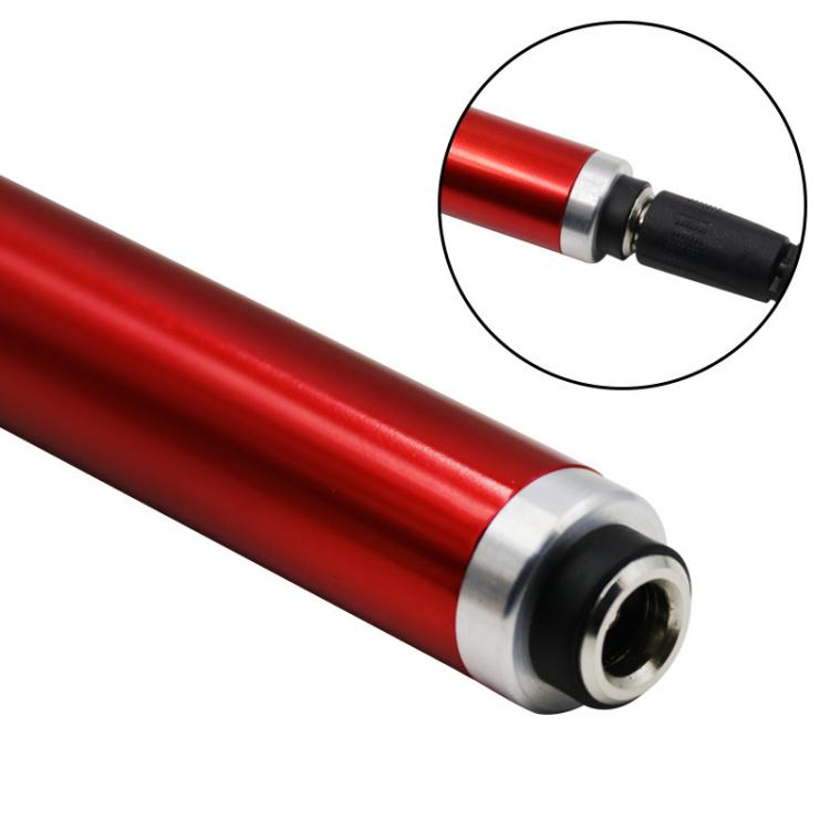 Red aluminum alloy engraving pen barrel with black collar and metal nose tip