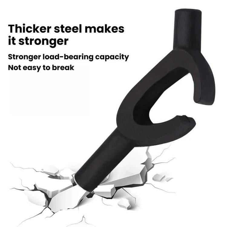 Black heavy-duty tire bead breaker tool with thick pry arms