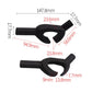 Black tire bead breaker tool with size and measurement diagram