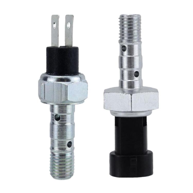 Pair of hydraulic brake sensor switches with black insulators and threaded bodies