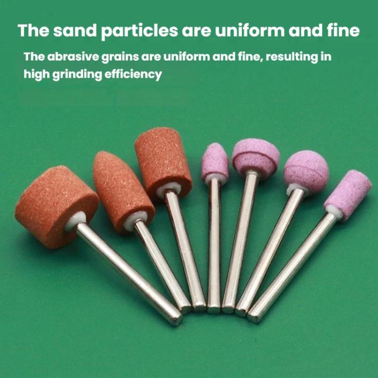 Mounted sanding and polishing grinding heads cluster with pink and orange abrasive tips