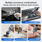 Handheld cordless vacuum with detachable brush and air nozzles for detailed cleaning