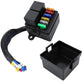 12V/80A Motorcycle 6-Way Waterproof Fuse Box with Starter Relay