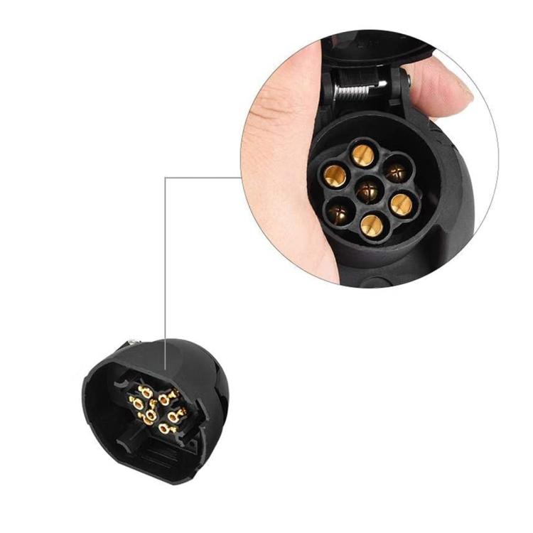 12V European Standard Waterproof Car 7-Pin Nylon Socket Kit