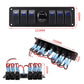 Waterproof Switch Panel For Vehicles And Ships With Digital Voltage Display, Blue