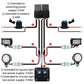 12V Power Switch Control LED Light Strip Wiring Harness Kit With Fuse, 2-key, 3-key, 4-key, 5-key