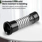 Angled clear corrugated hose repair connector with black end caps