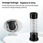 Clear ribbed hose with black top and bottom collars, replacement repair connector
