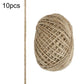 Hand-woven tan hemp rope spool with fine lattice weave, DIY craft supply