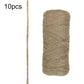 Tan hemp rope roll spool, tightly wound with cross-hatched weave for DIY decor