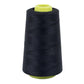 Polyester sewing thread spool, dark navy/black color, fine polyester thread roll