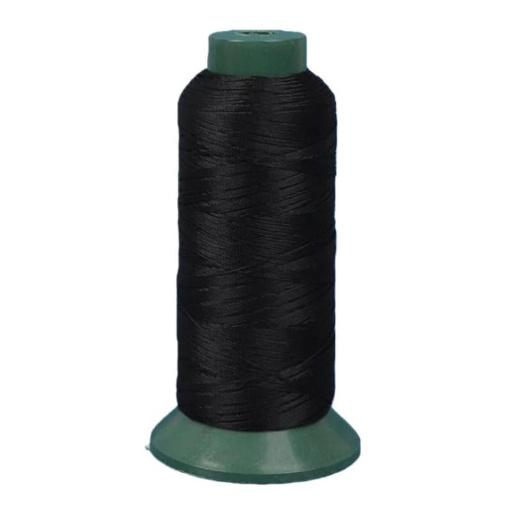 Nylon sewing thread spool, black 420D3 weight, household craft use
