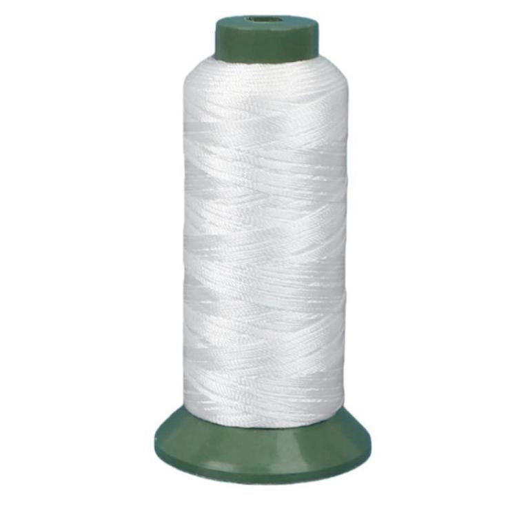 Nylon sewing thread spool, white 420D3 weight, household craft use