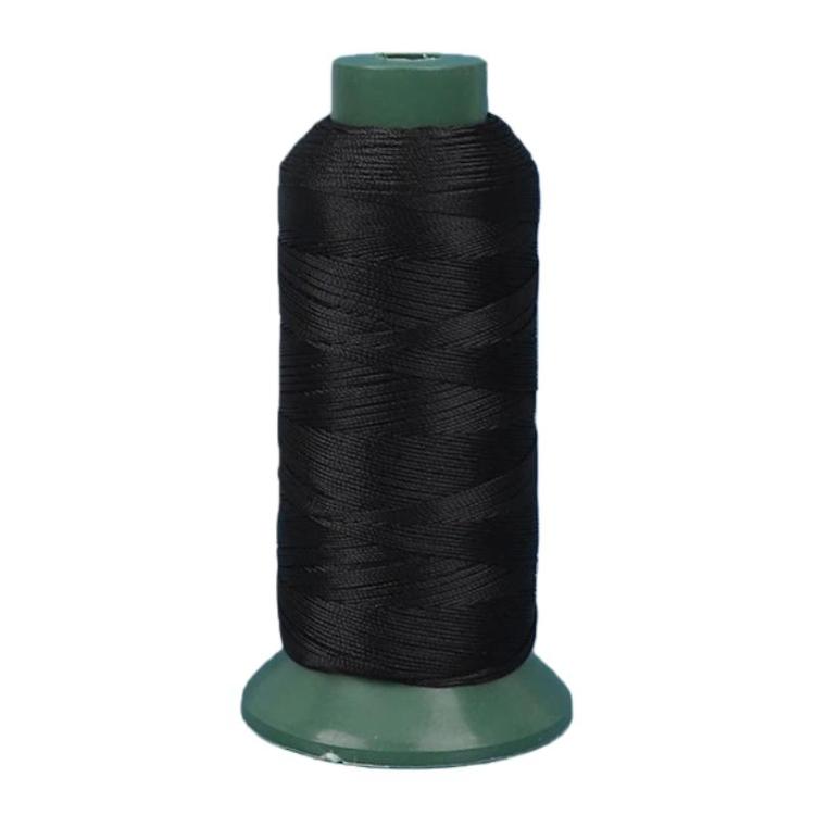 Nylon sewing thread spool, black 210D3 weight, household craft use