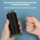 Nylon sewing thread spool with loose thread line held between hands.