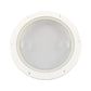 Round nylon deck cover with white frame and clear diffuser lens