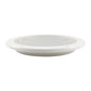 Low-profile marine deck cover with clear lens, white rim, and round opening