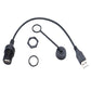 USB male-to-female extension cable with threaded housing and sealing rings