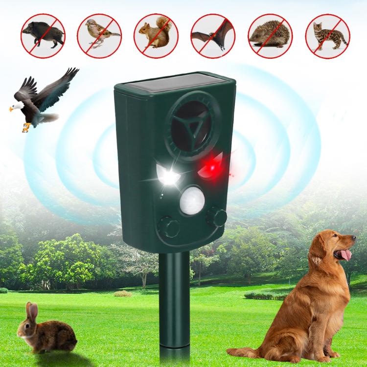 Five-Level Frequency-Modulated Outdoor Ultrasonic Solar-Powered Animal Repellent Device, 711