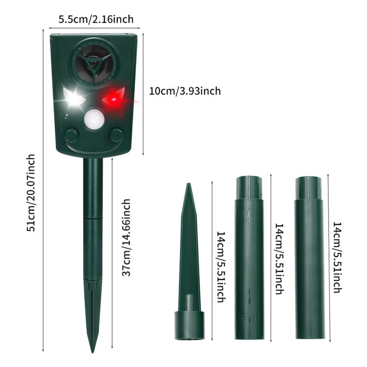 Five-Level Frequency-Modulated Outdoor Ultrasonic Solar-Powered Animal Repellent Device, 711
