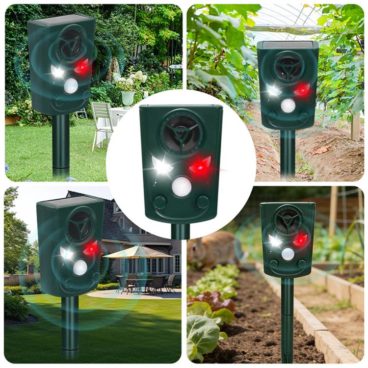 Five-Level Frequency-Modulated Outdoor Ultrasonic Solar-Powered Animal Repellent Device, 711