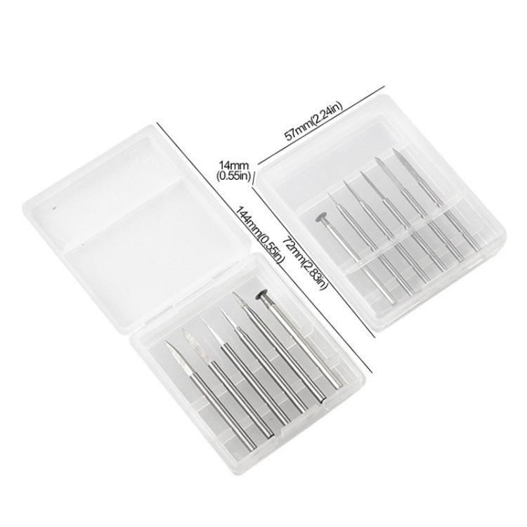 Sword Shape Engraving Sharp Knife Electric Grinder Engraving Line Engraving Drill Bit Tool, 6pcs /Box 3.0mm, 6pcs /Box 2.35mm