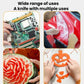 Multipurpose tool set showing use on electronics, film, and carved decorations