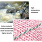 Cotton rope packaging thread close-up with green braided strand
