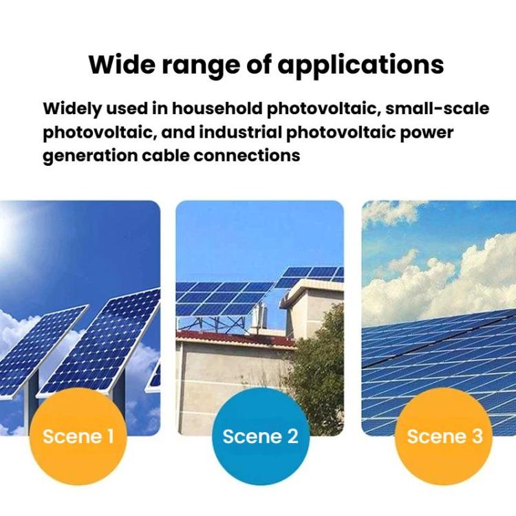 Photovoltaic tool kit wide-range applications graphic with solar panels and cable connections