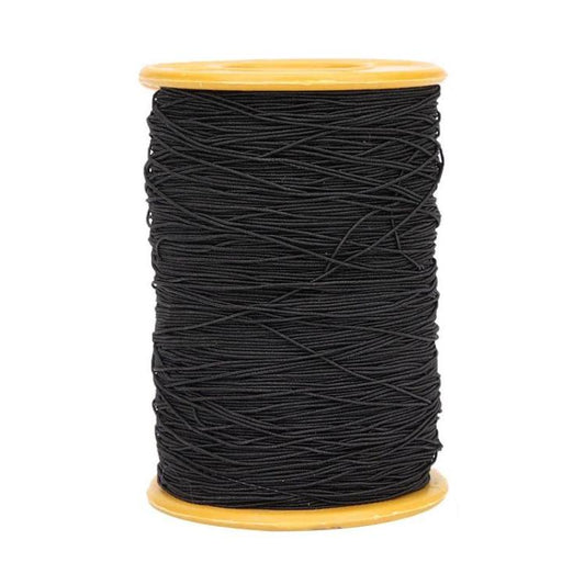 Black sewing elastic cord spool with core-coated stretch thread