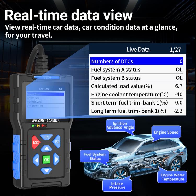 OBD2 Car Diagnostic Tool Battery Fault Scanner