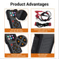 OBD2 diagnostic tool feature view: silicone buttons, TPU anti-slip case, durable ABS shell