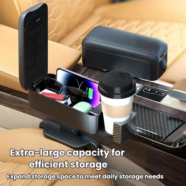 3092 Car Seat Armrest Cup Holder Multi-Functional Rear Seat Charging Storage Box