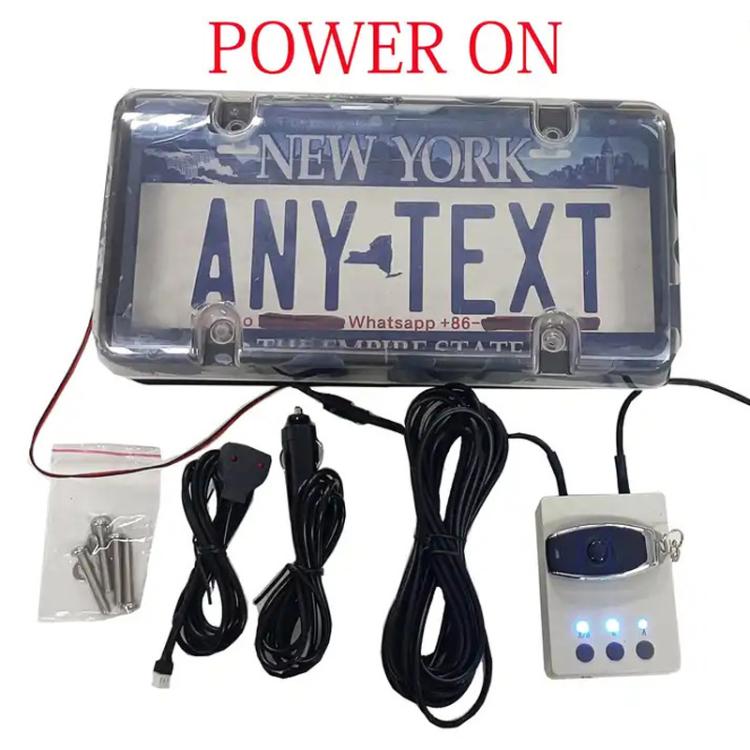 US Standard Fog Version License Plate Frame Remote-Controlled Car License Plate Protector, US Standard Single