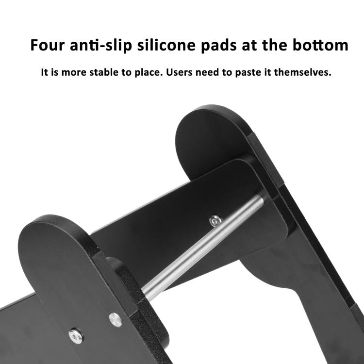 Vertical guitar stand base with anti-slip silicone pads and support bar