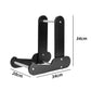 Black vertical guitar stand with base dimensions 20cm by 34cm