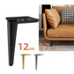 Metal furniture legs: 12cm black and 17cm gold with mounting plates