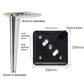 Metal leg mounting plate and tube, 100mm base with 16mm diameter