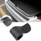 Black rubber trunk guard strip roll with textured anti-slip tread pattern