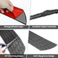 Self-adhesive black trunk bumper guard strip with textured rubber anti-slip grooves