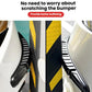 Black bumper guard strip with textured insets and ridged protective channels.