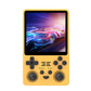 Handheld game console with 4-inch IPS screen, yellow body with handheld controls
